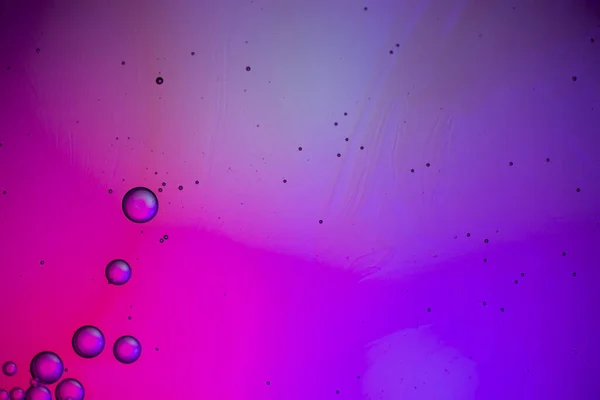 Fond Couleur Abstrait Bulles Huile Dans Liquide Coloré Éclairage Macro — Photo