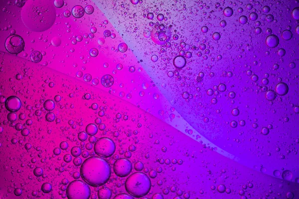 Soyut Renk Arkaplanı Renkli Bir Sıvıda Yağ Kabarcıkları Makro Fotoğrafçılıkta — Stok fotoğraf