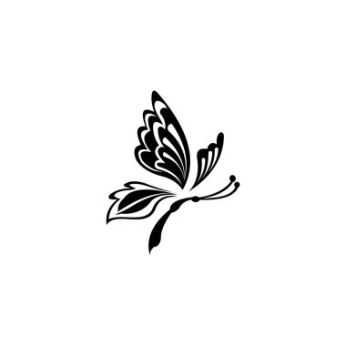 Markalaşma için Kelebek Amblemi şablonu, tasarım elementleri. İmza, etiket, kimlik, rozet, yaratıcı marka