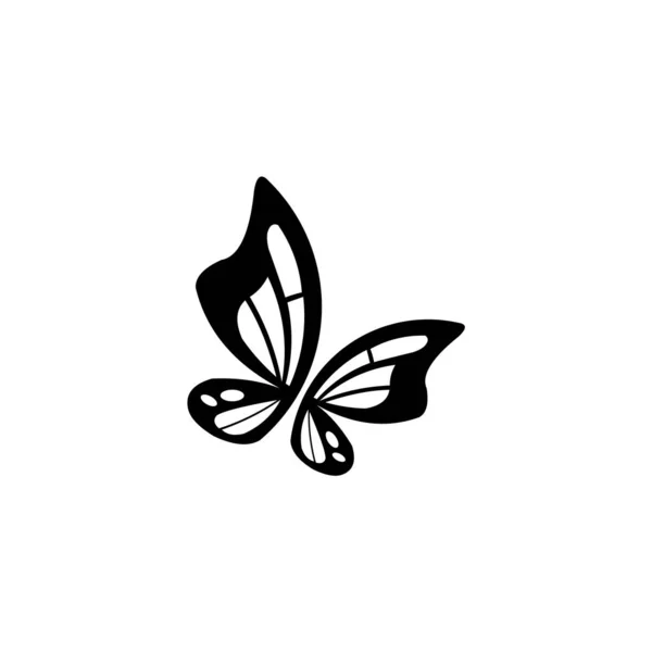 Шаблон Эмблемы Бабочки Брендинга Элементы Дизайна Знак Этикетка Личность Значок — стоковый вектор