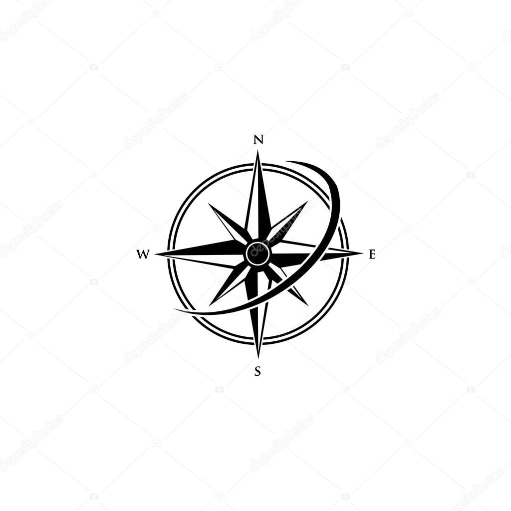 Inspiration Creative Compass Concept Logo Design Template, Compass Logo sign and symbol., Coastal Logo Compass