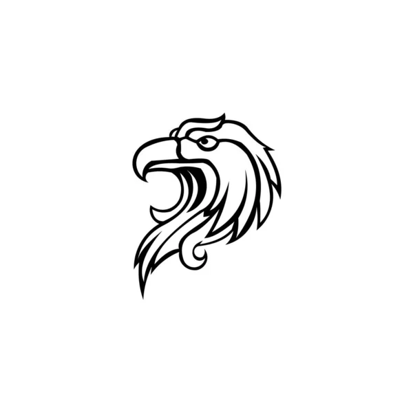 Εμπνευσμένο Εικονίδιο Eagle Eagle Design Vector Eagle Falcon Head Eagle — Διανυσματικό Αρχείο