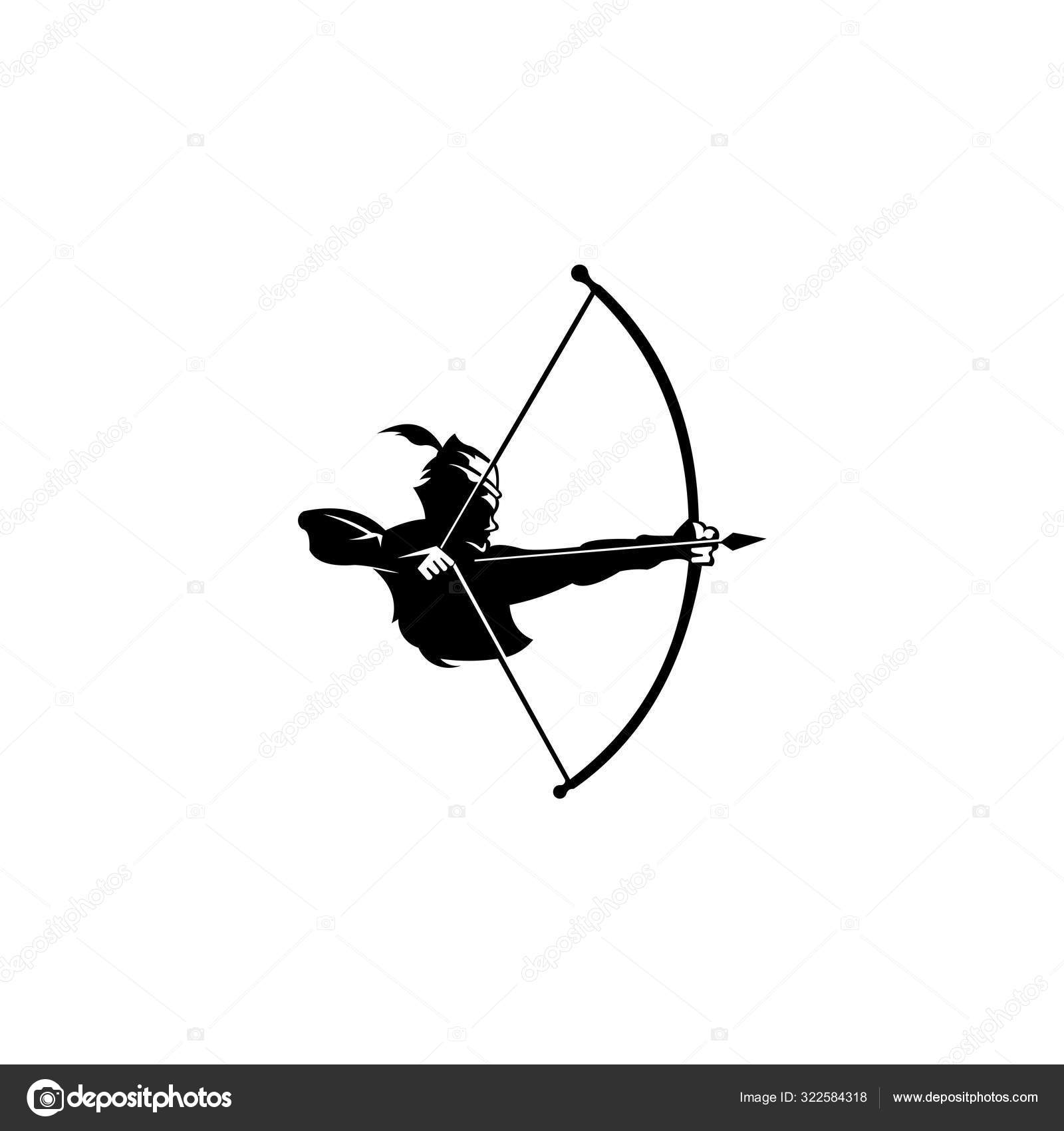 Archery Logo Vector Badge Concept Archer Sport Bow Target Arrow Stock Vector C Bentwajahpribumi Gmail Com