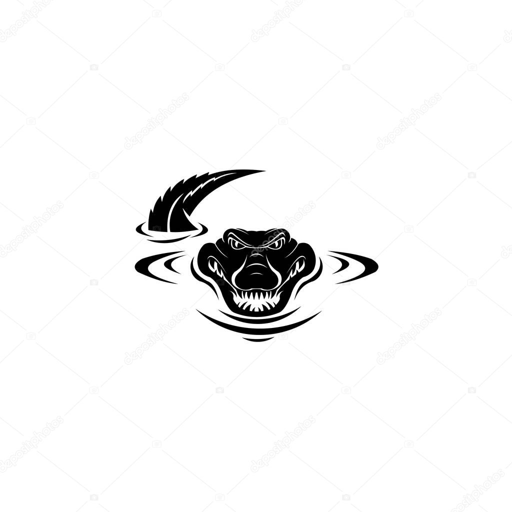 Crocodile head vector icon,crocodile filled flat sign for mobile concept and web design,Alligator animal glyph vector,crocodile Symbol, logo illustration