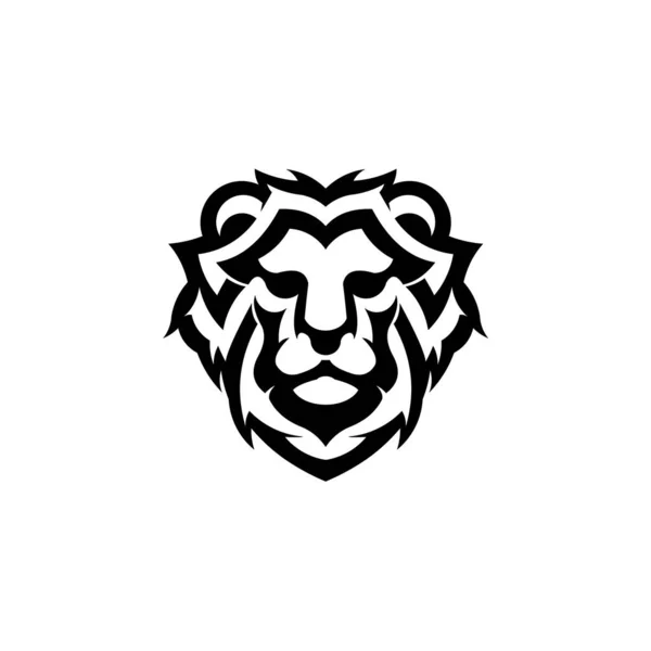 Vektorová Tvář Lva Zvířecí Dravec Hlava Pro Grafické Logo Lev — Stockový vektor