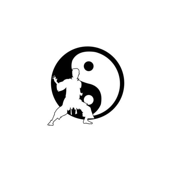 Logo for the club of martial arts Karate, kung fu or wushu,taekwondo