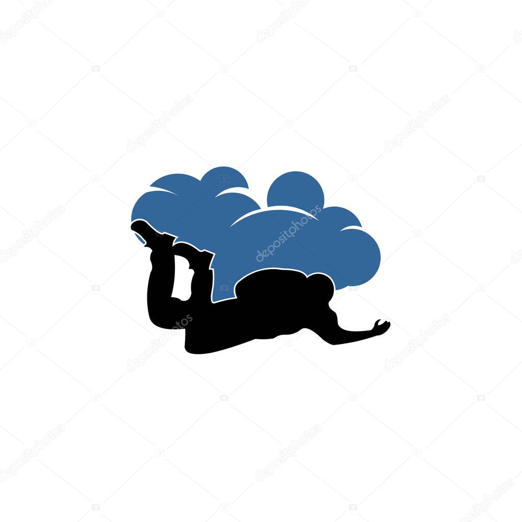 Skydiver air diving vector, skydiver air diving vector icon for web design