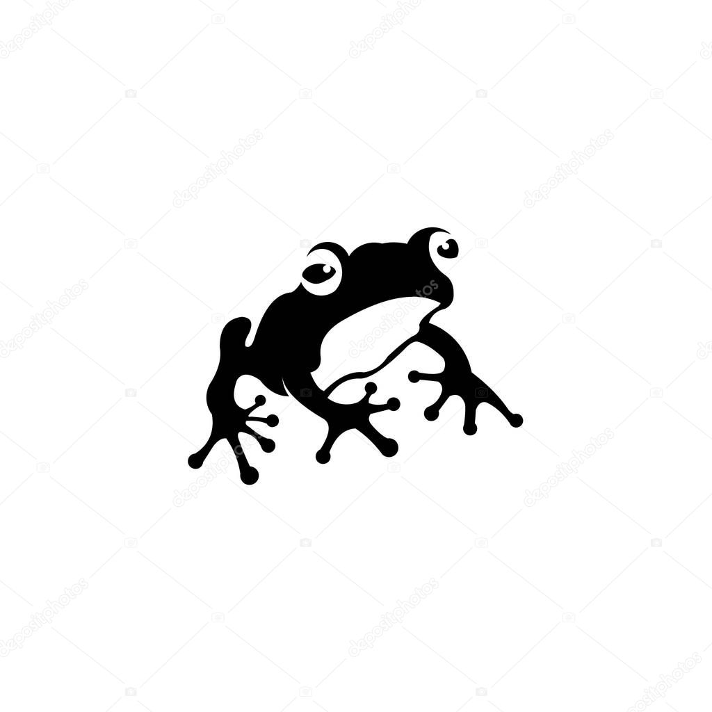 Vector of frog design Amphibian  Animal, Frog logo or Icon