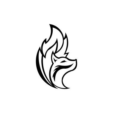 İlham tilkisi eşsiz logo tasarımı, tilki simgesi logosu, tilki simgesi tasarım vektörü