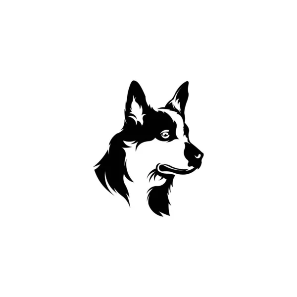 Вектор Логотипу Собаки Плоскому Стилі Рік Собаки Логотип Собаки — стоковий вектор