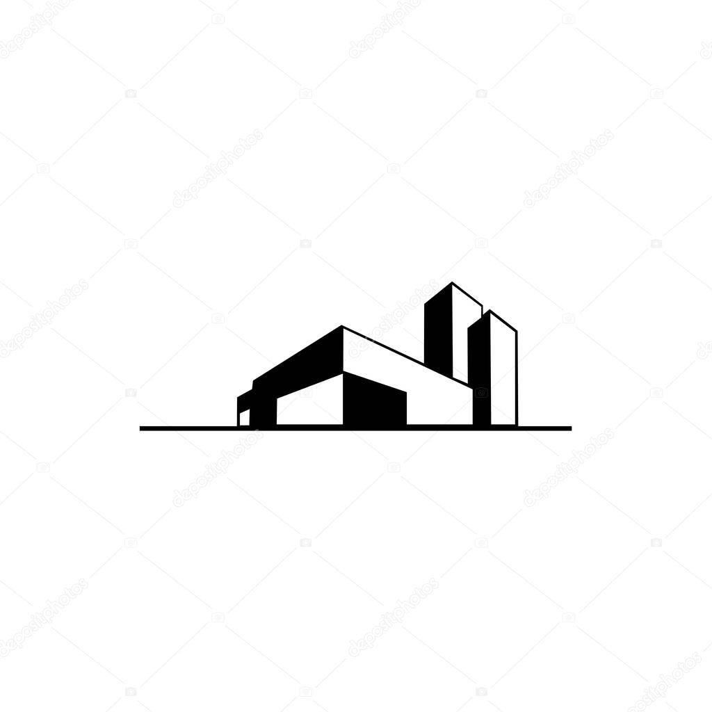 real estate vector logo design, building logo design, real estate vector logo template, Logo for a property, Abstract home logo, Building Estate Logo with Skyscrapers,  home logo design