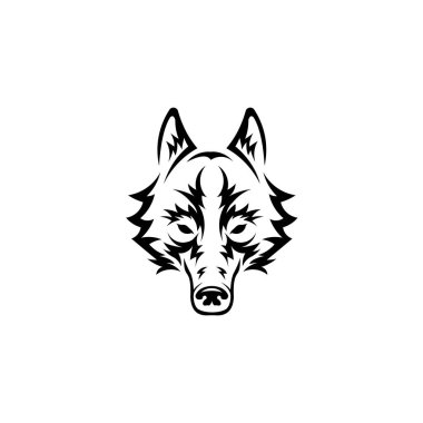 Wolf logo  isolated on white background,head Wolf icon simple sign, Wolf icon trendy and modern symbol for graphic and web design