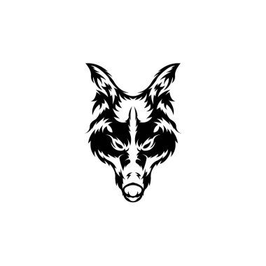 Wolf logo  isolated on white background,head Wolf icon simple sign, Wolf icon trendy and modern symbol for graphic and web design
