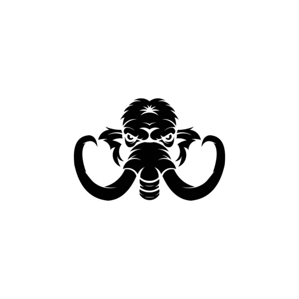 Logo Cabeza Del Elefante Diseño Del Emblema Del Elefante Editable — Vector de stock
