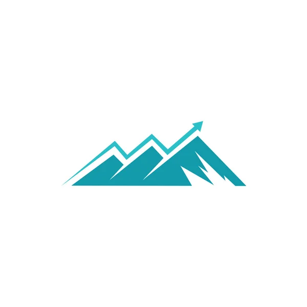 Гірський Фінансовий Крок Логотип Гірський Логотип Промислового Постачання — стоковий вектор
