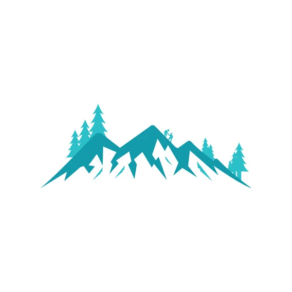 Logo Étape Financement Montagne Logo Montagne Pour Approvisionnement Industriel — Image vectorielle