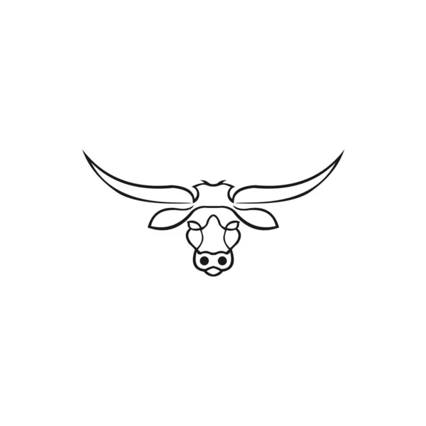 Bull Head Vector Logo Buffalo Head Logo Bull Head Logo — Stock Vector