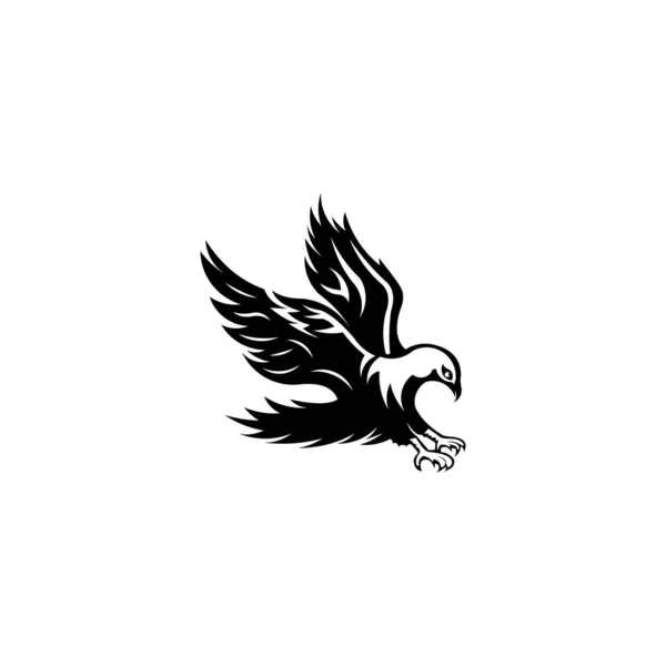 Inspiração Eagle Design Falcon Vector Logo Template — Vetor de Stock