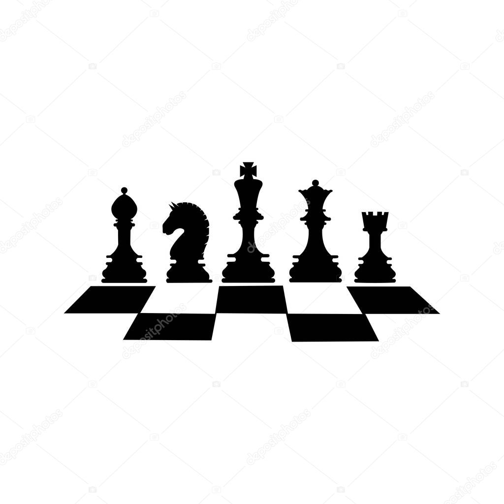 Chess pawn logo,Simple chess  pawn logo for web design isolated on white background