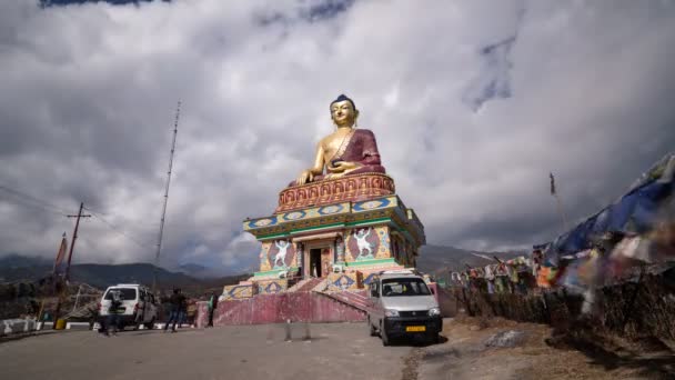 Statue Bouddha Timelapse Tawang — Video