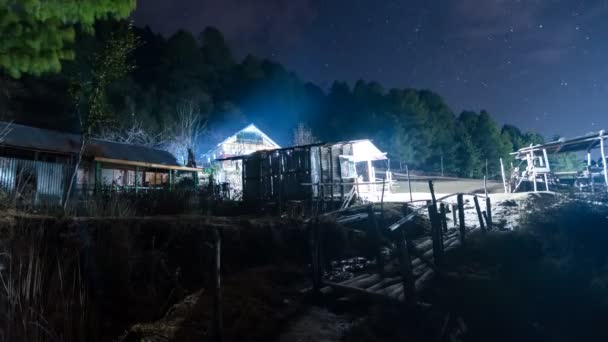 Timelapse Cielo Nocturno Arunachal India — Vídeos de Stock