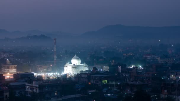 Dia Noite Timelapse Cidade Guwahati — Vídeo de Stock