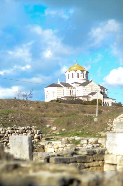 Ruins of Chersonese Crimea — Stock Photo, Image