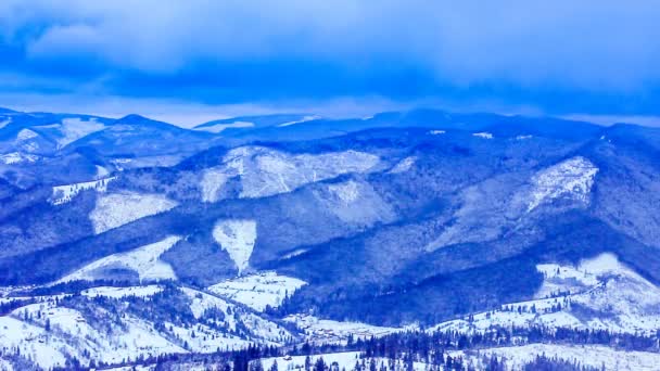 Zimowy krajobraz górski — Wideo stockowe