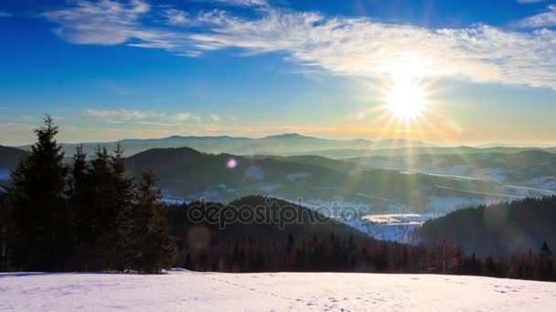 Mountain Winter Landscape — Stock Video