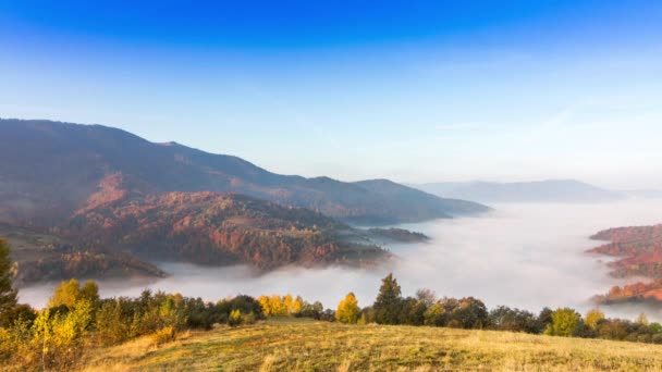 Όμορφο τοπίο με λόφους και mountais — Αρχείο Βίντεο