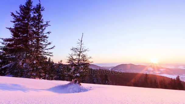 山冬季风景 — 图库视频影像