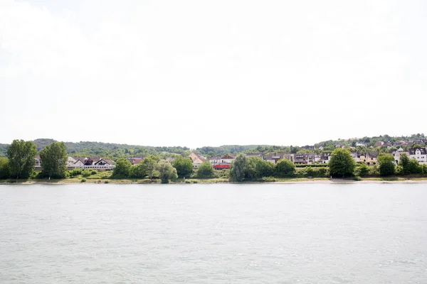 Odległe Widoki Przyrodę Krajobraz Rzece Rhine Koblenz Germany — Zdjęcie stockowe