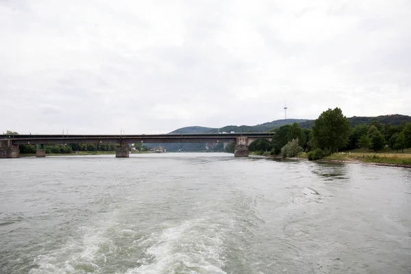 Vista Sobre Ponte Rio Rhine Koblenz Alemanha — Fotografia de Stock