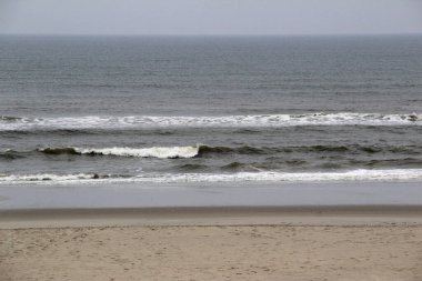 Kuzey Denizi 'ndeki Watt ve Kuzey Denizi manzarası. Almanya' daki Juist Adası.