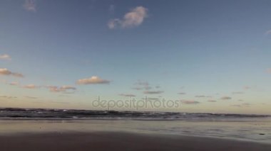Pan zaman atlamalı Casablanca güney kıyılarında Tamarist Beach Atlantik Okyanusu görünümü