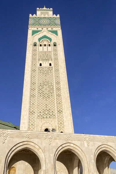 Mezquita Grande Hassan II, detalle minarete, en Casablanca . —  Fotos de Stock