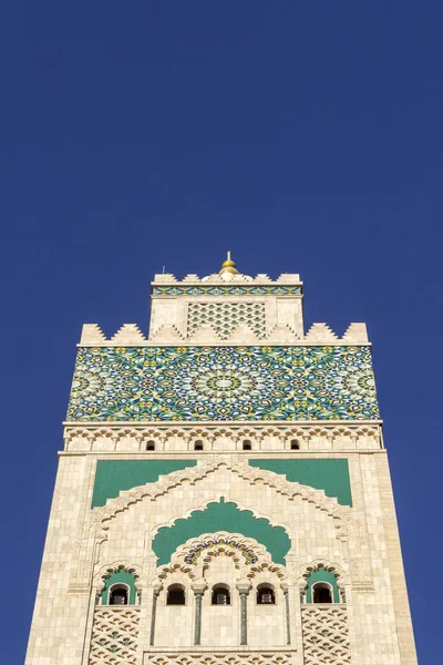 Mezquita Grande Hassan II, detalle minarete, en Casablanca . —  Fotos de Stock