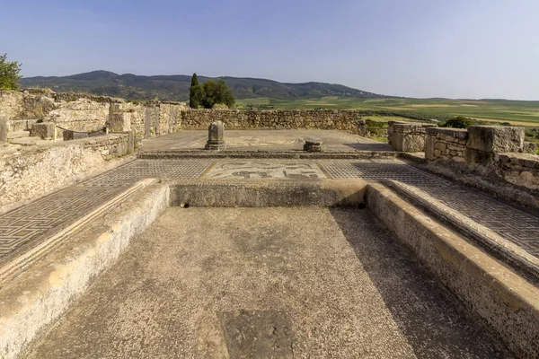 Baths area in archaeological Site of Volubilis, ancient Roman empire city, Unesco World Heritage Site — Stock Photo, Image