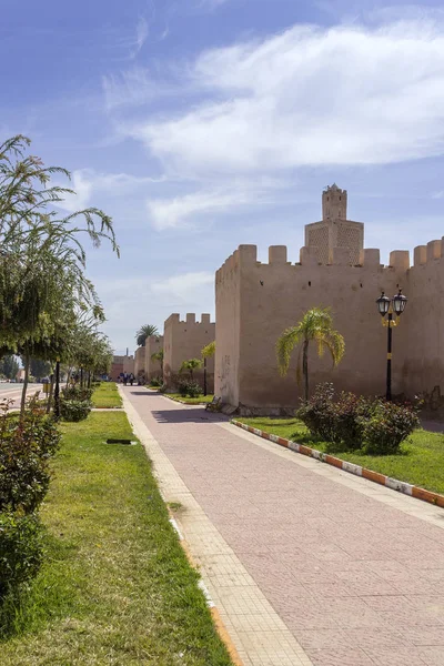 Uitzicht over Kasba Tadla stad Fort in Beni Mellal provincie, Tadla-Azilal. — Stockfoto