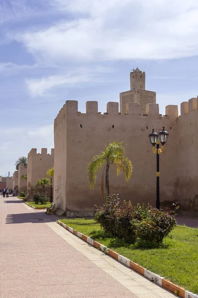 Vista sobre Kasba Fortaleza da cidade de Tadla na província de Beni-Mellal, Tadla-Azilal . — Fotografia de Stock