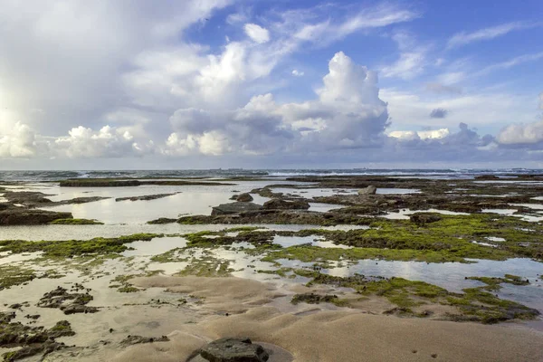 Ain Sebaa plaj deniz manzarası, Casablanca. Fas.