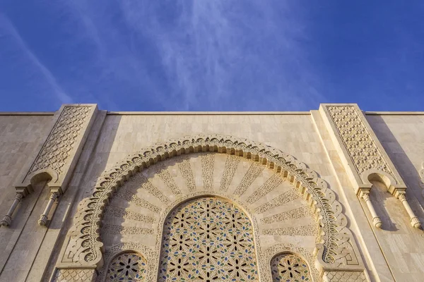 Grande Moskee Hassan Ii, architectonische details, in Casablanca. — Stockfoto