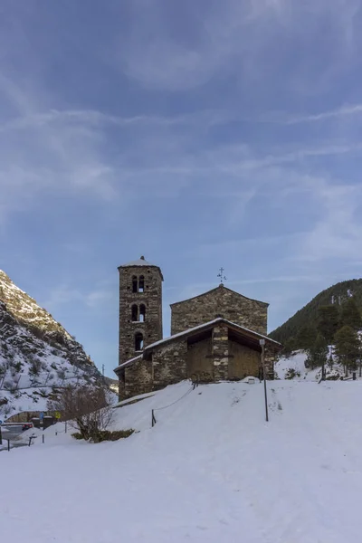 Iglesia de Sant Joan de Caselles construida en el siglo XI-XII, Andor —  Fotos de Stock