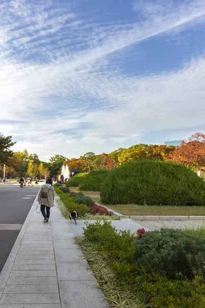 大阪城公園（おおさかじょう）は、大阪府大阪市中央区(大阪市)にある歴史的建造物。. — ストック写真