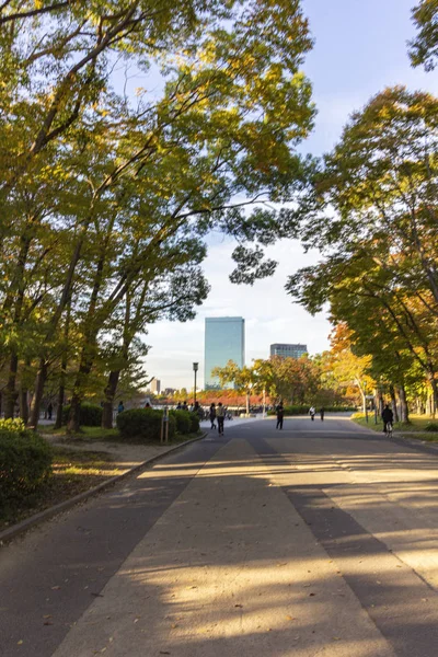 Castillo de Osaka parque público urbano y sitio histórico ubicado en Osaka Jo en Choo ku, Osaka, Japón . —  Fotos de Stock