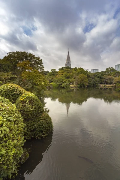 Otoño en Shinjuku Gyoen, un gran parque y jardín en Shinjuku y Shibuya, Tokio, Japón . —  Fotos de Stock