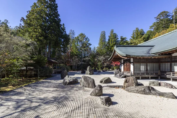 Kongobu-ji, the ecclesiastic head temple of Koyasan Shingon Buddhism and Japan largest rock garden, located on Mount Koya. — Stock Photo, Image