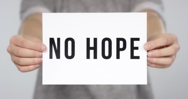 Фліп-папір без надії — стокове відео