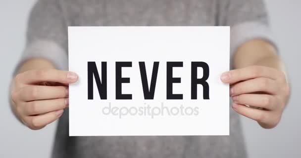 Flip paper never ever — Stock Video
