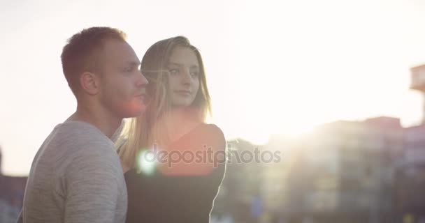 Young attractive couple in love — Stock Video